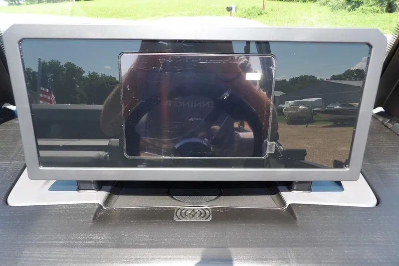 Slide: The Image of 2026 Bennington M Swingback 24 MSB dashboard with reflective screen display. - 29