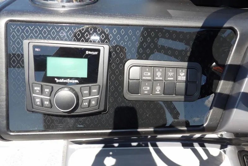 Slide: The Image of Control panel of 2026 Bennington M Swingback 24 MSB with audio and lighting controls. - 32