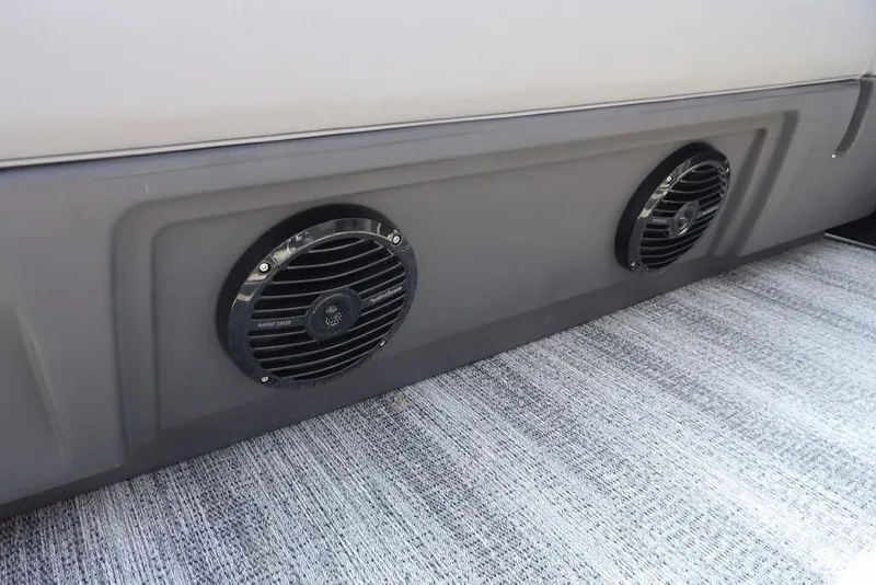 Slide: The Image of 2026 Bennington M Swingback 24 MSB boat speakers on gray interior panel. - 38
