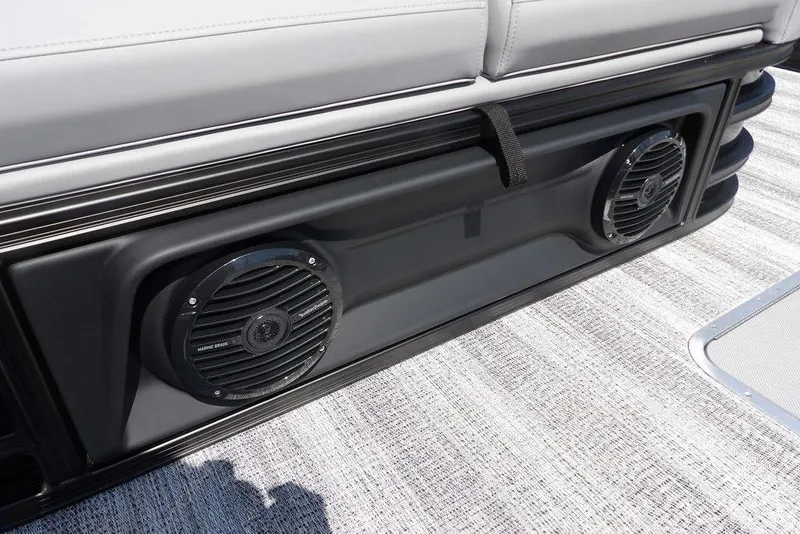 Slide: The Image of 2026 Bennington M Swingback 24 MSB boat speakers and seating detail. - 42