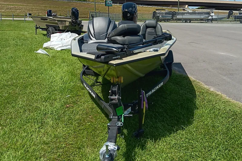 Slide: The Image of 2026 Tracker Pro Team 175 boat on grass, ready for transport. - 5