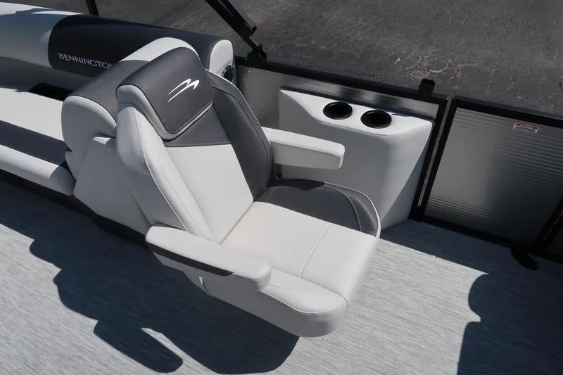 Slide: The Image of Luxurious seating on 2026 Bennington S Quad Bench 22 SSR pontoon boat. - 20