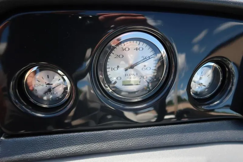 Slide: The Image of Dashboard gauges of 2026 Bennington S Quad Bench 22 SSR boat. - 34