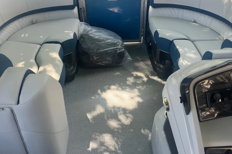 Slide: The Image of 2026 Avalon 23 LSZ Quad Lounger interior with plush seating and modern design. - 5