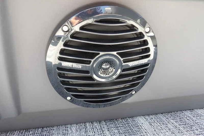 Slide: The Image of Marine-grade speaker on 2025 Bennington M Swingback 24 MSB boat. - 2