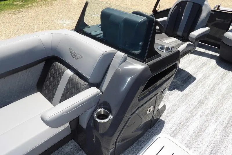 Slide: The Image of 2025 Bennington M Swingback 24 MSB interior with luxurious seating and modern design. - 21