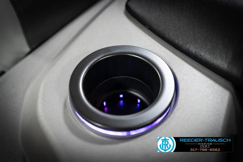 Slide: The Image of Cup holder with LED lighting in 2026 Bennington 21 SSR boat interior. - 44