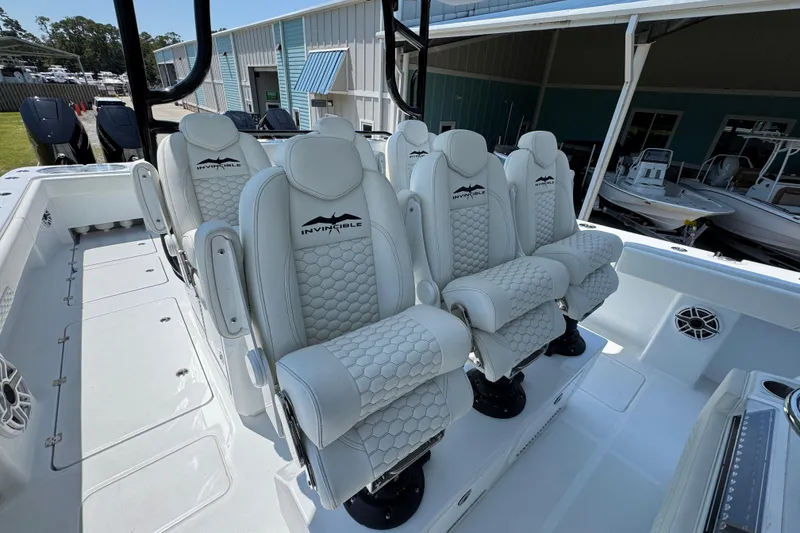 Slide: The Image of Luxurious seating on 2026 Invincible 46 Catamaran, featuring sleek design and premium materials. - 35