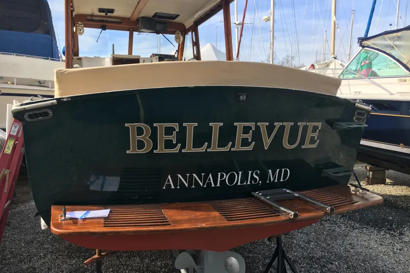 Slide: The Image of 1960 Dyer Hard Top boat "Bellevue" docked in Annapolis, MD. - 5