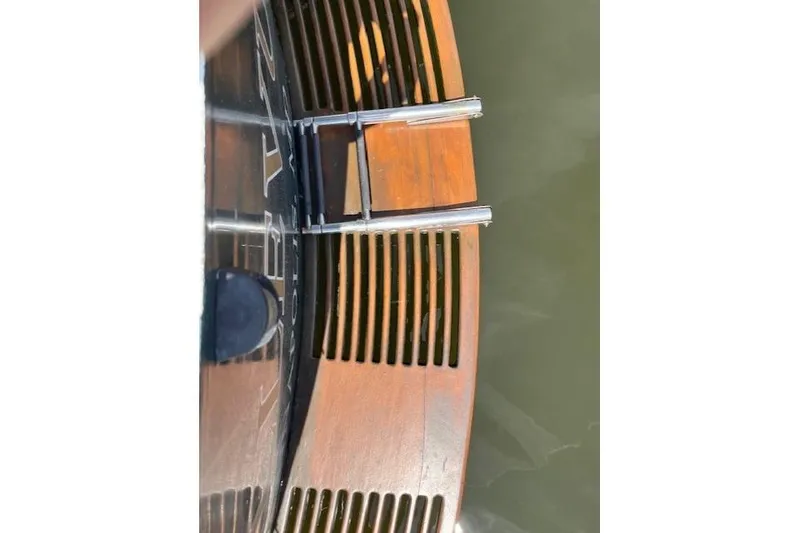 Slide: The Image of 1960 Dyer Hard Top boat with wooden flush deck and metal fittings. - 9