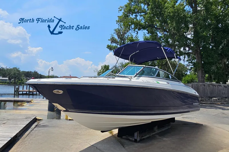 The Image of 2011 Monterey 244FS boat displayed at North Florida Yacht Sales, dockside view. - 1