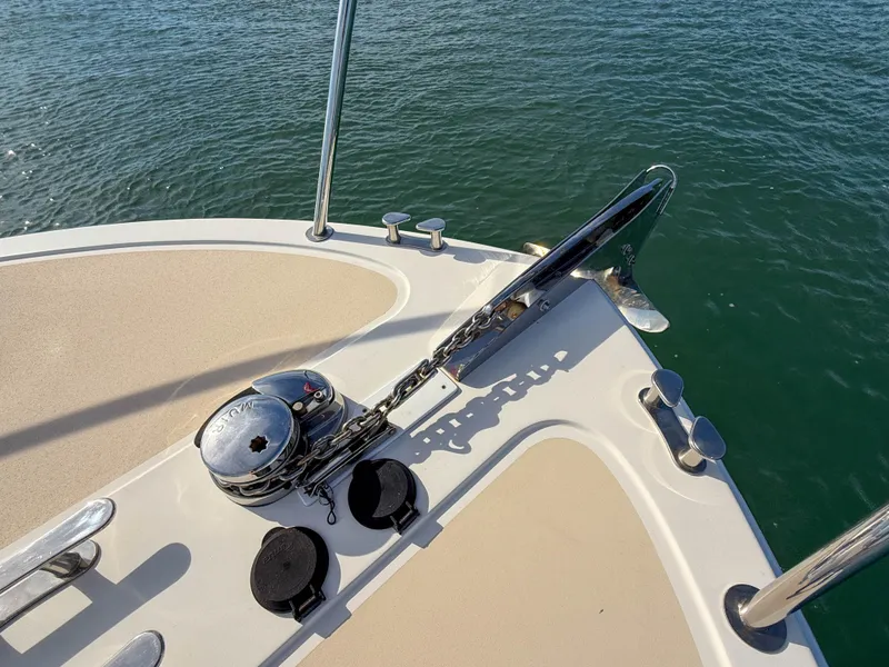 Slide: The Image of Bow of 2015 MJM 36z Downeast boat with anchor and winch system. - 45