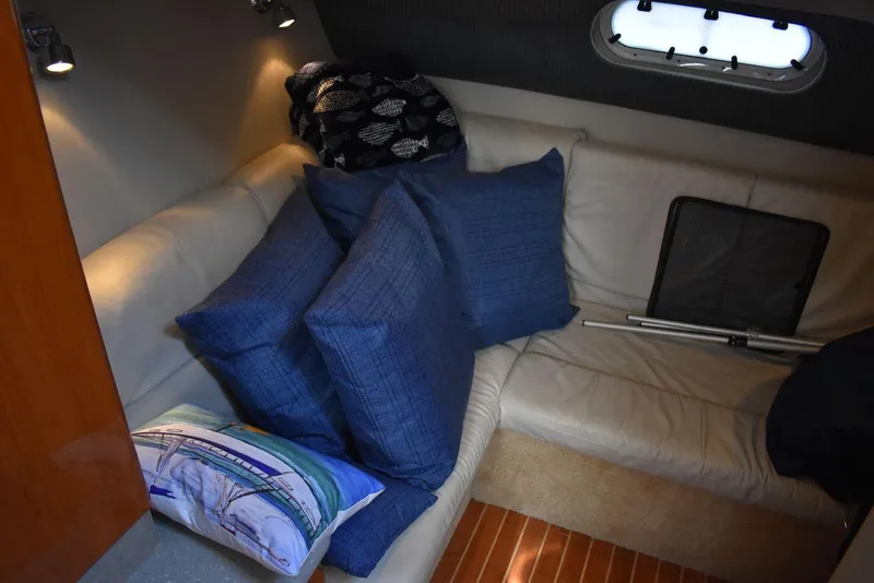 Slide: The Image of Interior cabin of a 2005 Formula 37 PC yacht with blue cushions. - 30