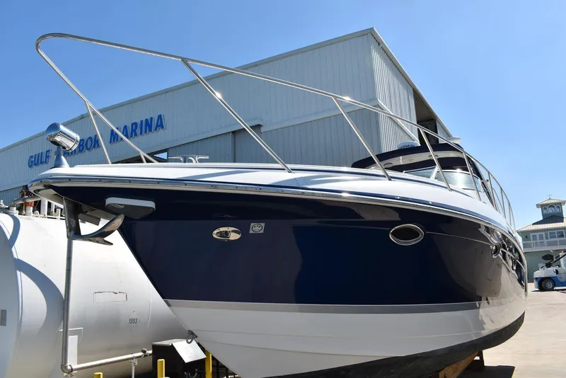 Slide: The Image of 2005 Formula 37 PC yacht docked at Gulf Brook Marina. - 4