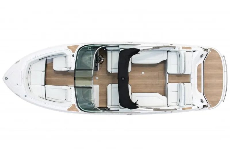 Slide: The Image of Manufacturer Provided Image: 2015 Regal 2800 Bowrider boat, top view, spacious seating, and sleek design. - 21