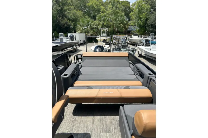 Slide: The Image of 2026 Viaggio Diamante 24 S boat interior with luxurious seating and modern design. - 27