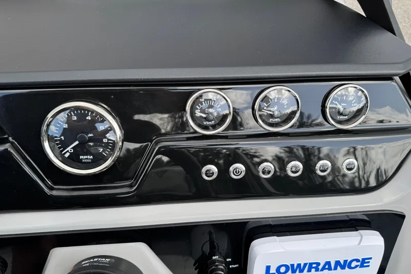 Slide: The Image of Dashboard of 2026 Viaggio Lago V 20 U with gauges and controls. - 16