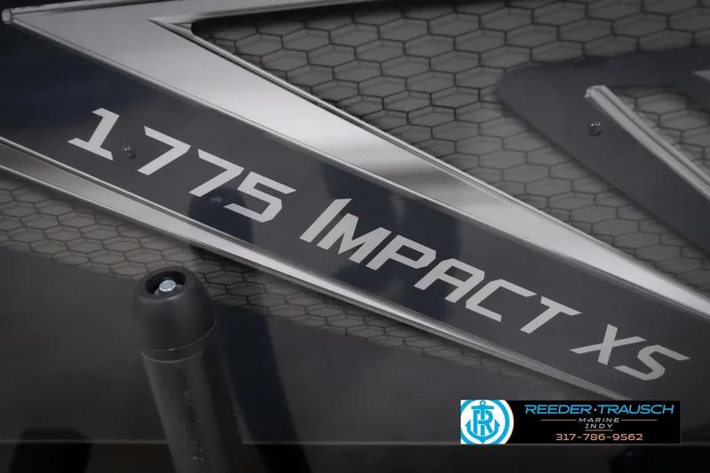 Slide: The Image of 2026 Lund 1775 Impact XS boat branding with Reeder-Trausch Marine contact details. - 62