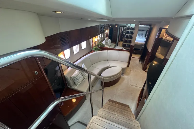 Slide: The Image of Luxurious interior of 2009 Sea Ray 60 Sundancer yacht with elegant seating and modern design. - 18