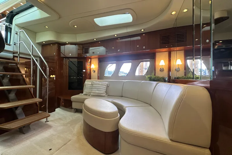 Slide: The Image of Luxurious interior of 2009 Sea Ray 60 Sundancer yacht with elegant seating and modern design. - 21