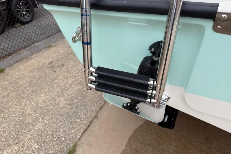 Slide: The Image of Stainless steel boat ladder on 2026 Key West 203 FS, dockside view. - 43