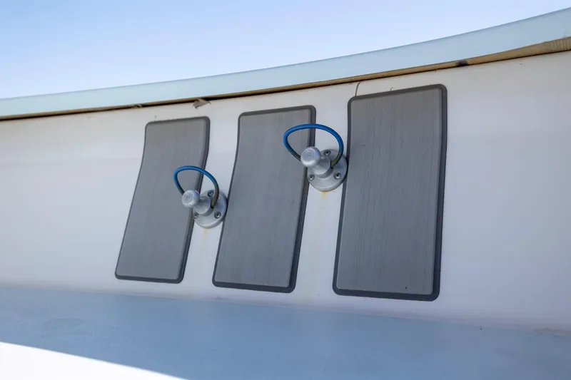 Slide: The Image of Close-up of Xplor X18 2018 boat's suction cup mounts on the interior wall. - 21