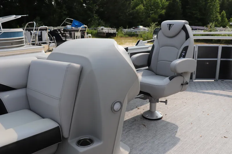 Slide: The Image of 2025 Trifecta 22 C LE boat interior with luxurious seating and modern design. - 4