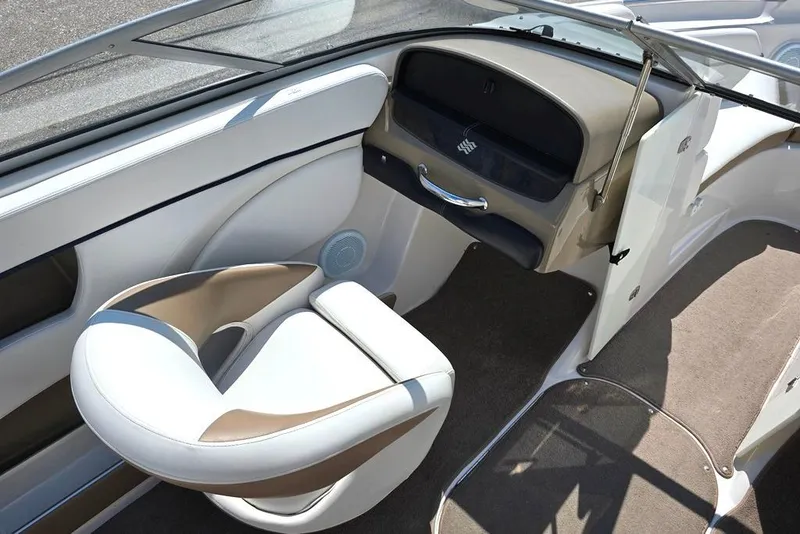 Slide: The Image of 2007 Four Winns 210 Horizon SS BR boat interior with white and beige seating. - 3