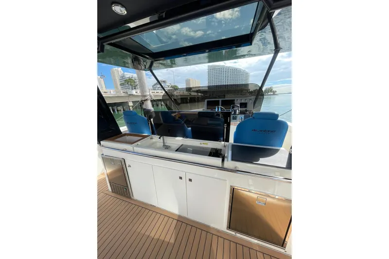 Slide: The Image of 2021 De Antonio Yachts Center Console with modern helm and sleek design. - 19