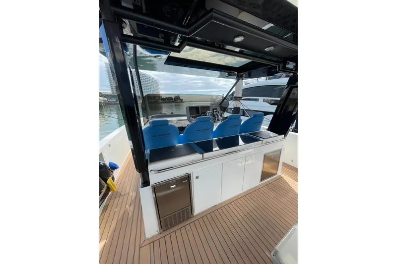 Slide: The Image of 2021 De Antonio Yachts Center Console with sleek design and modern amenities. - 4