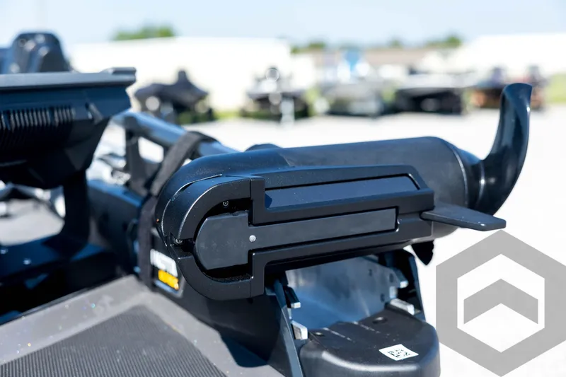 Slide: The Image of 2026 Skeeter FXR21 Apex boat detail with advanced equipment, outdoor setting. - 33