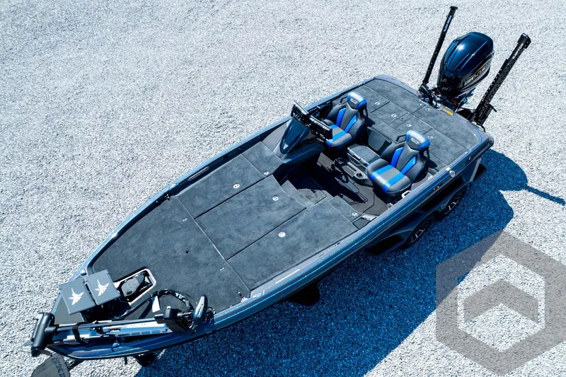 Slide: The Image of 2026 Skeeter FXR21 Apex boat with dual seats and advanced fishing features. - 96