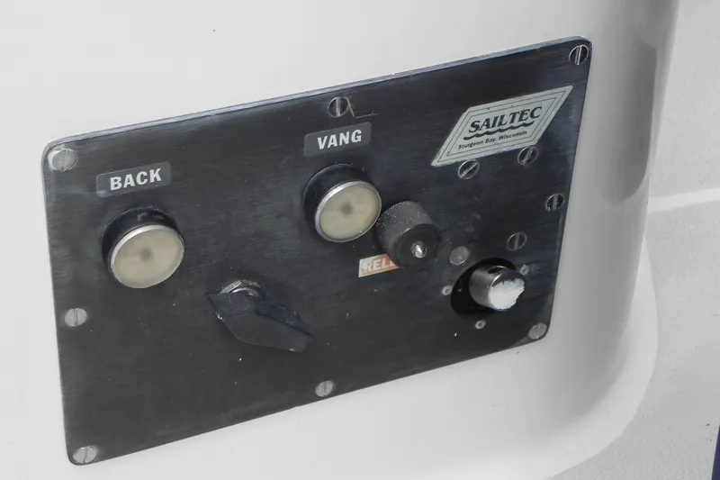 Slide: The Image of Control panel on a 1988 Tartan 40 sailboat, featuring Sailtec components. - 9