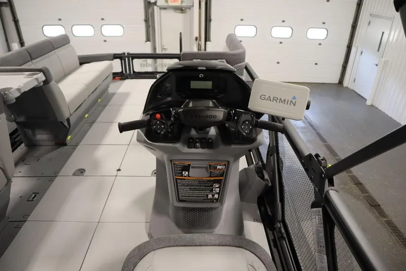 Slide: The Image of 2024 Sea-Doo Switch® 21 Sport/Cruise dashboard with Garmin navigation system. - 20