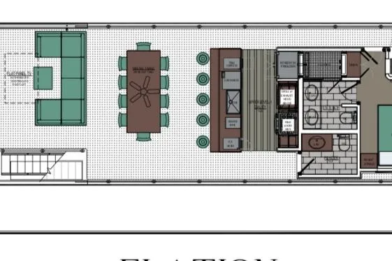 Slide: The Image of Floor plan of Adonia Oasis Share #3, 2025 model, featuring dining and living areas. - 3