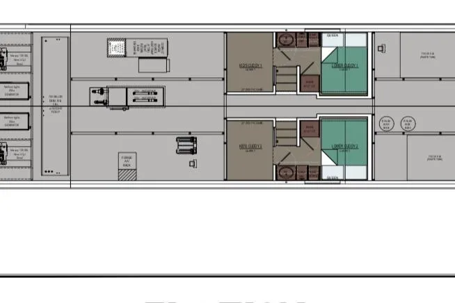 Slide: The Image of Floor plan of Adonia Oasis Share #3, 2025 model, featuring compact living spaces. - 5