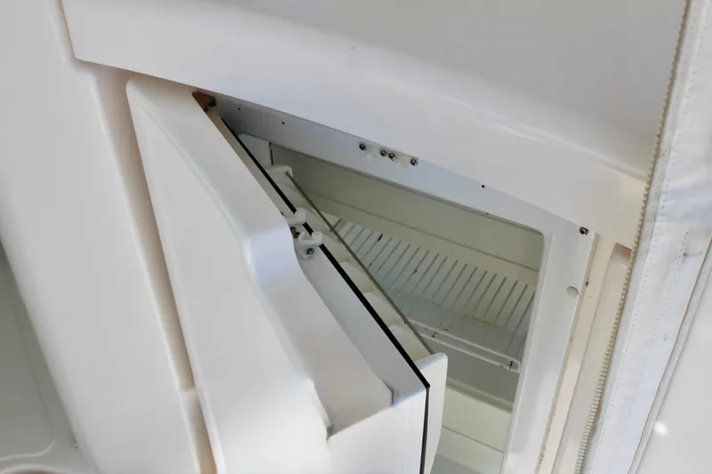 Slide: The Image of Open refrigerator door on 2008 Tiara Yachts 3500 Sovran. - 19