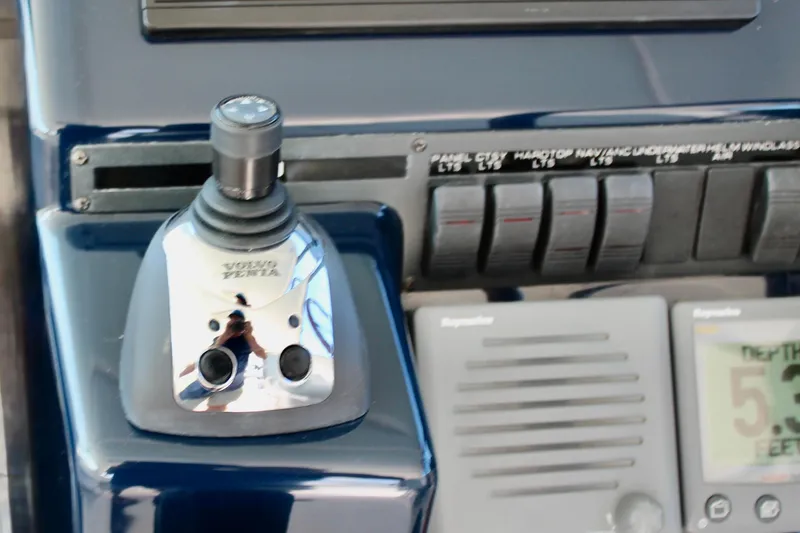Slide: The Image of Control panel of a 2008 Tiara Yachts 3500 Sovran with Volvo Penta joystick. - 25