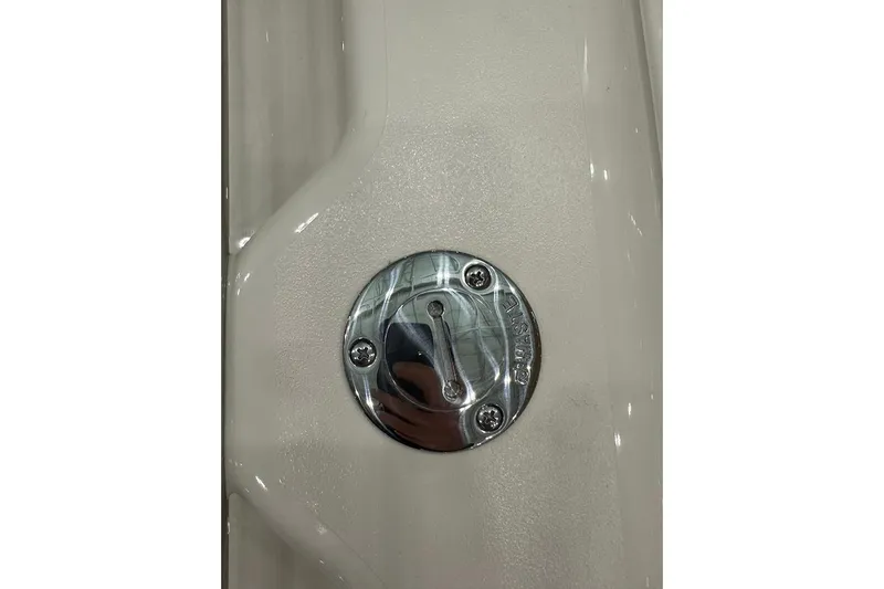 Slide: The Image of Close-up of a 2026 Grady-White Canyon 271 boat's metal fixture. - 17