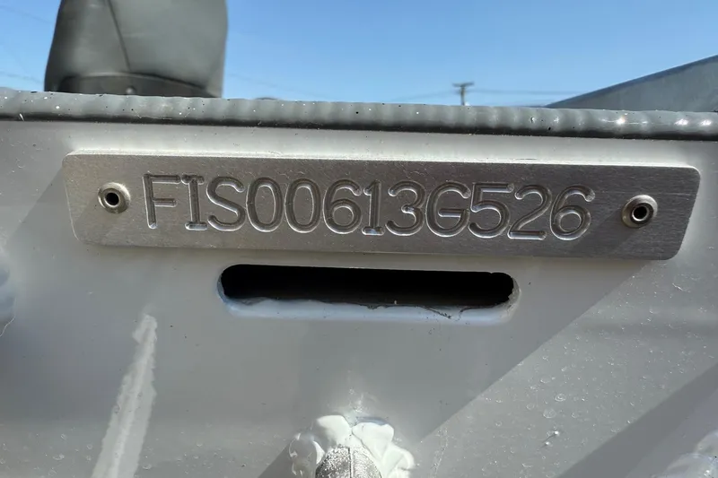 Slide: The Image of Hull identification number on Fish Rite Angler 18 boat, model year 2026. - 18