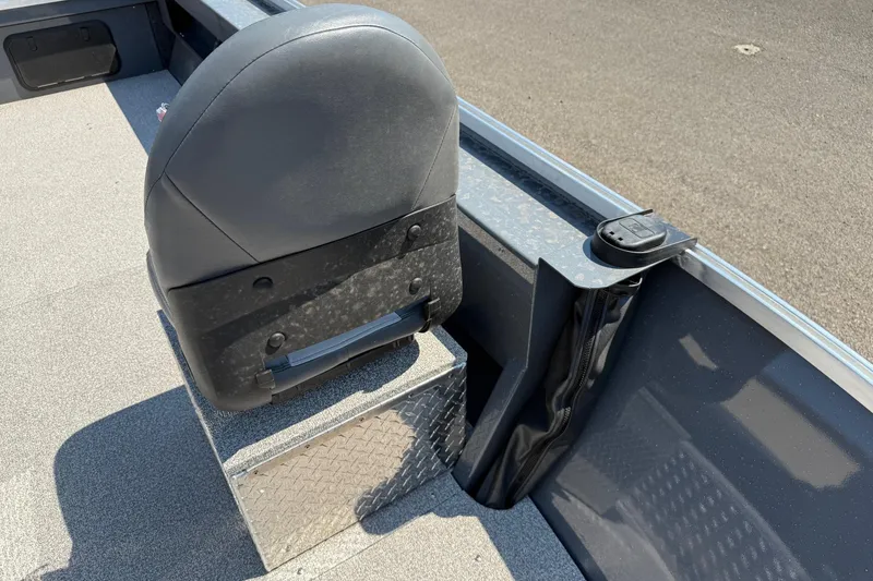 Slide: The Image of Interior of 2026 Fish Rite Angler 18 boat with seating and storage. - 7