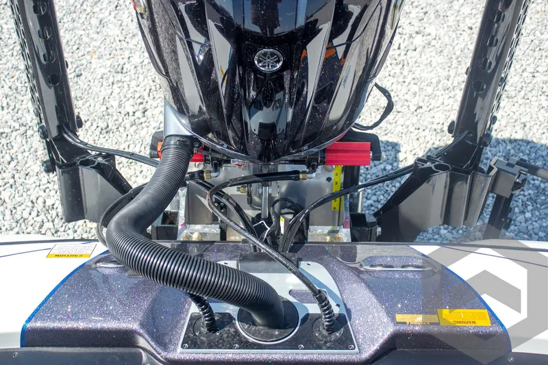 Slide: The Image of 2026 Skeeter FXR21 FLEX boat engine and components, detailed view. - 44