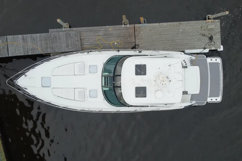 Slide: The Image of 2017 Formula 37 Performance Cruiser, rear view on water, Oakdale, NY. - 13