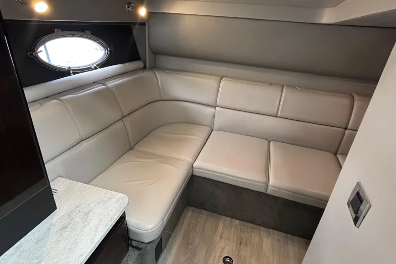 Slide: The Image of Interior of 2017 Formula 37 Performance Cruiser with sleek seating and modern amenities. - 28