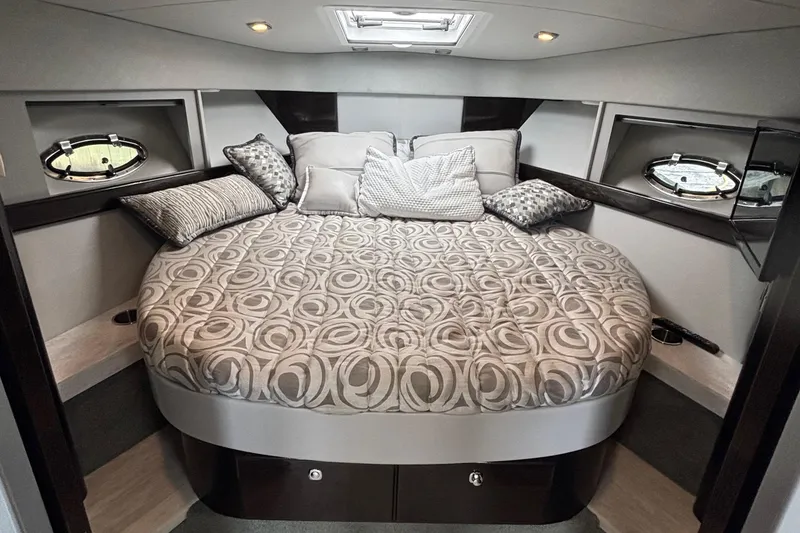 Slide: The Image of Interior view of 2017 Formula 37 Performance Cruiser helm with ocean backdrop. - 32