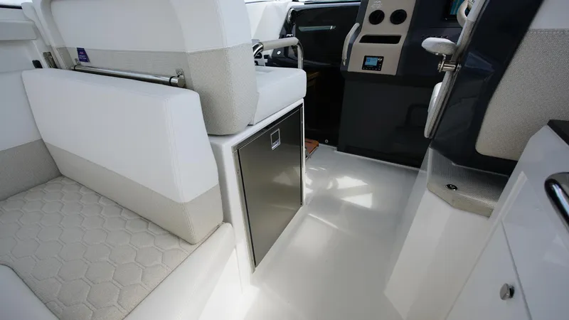 Slide: The Image of Interior of 2025 Nimbus Weekender 11 #60, featuring modern seating and sleek design elements. - 11