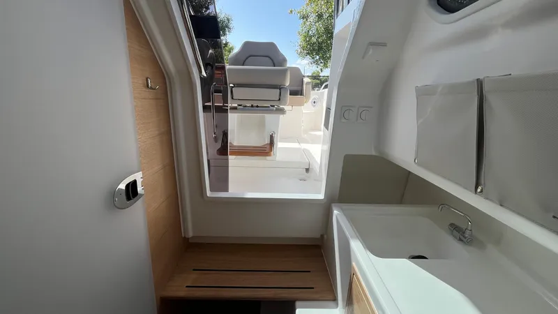 Slide: The Image of Interior view of 2024 Nimbus Tender 8 #314, featuring sleek design and modern amenities. - 10