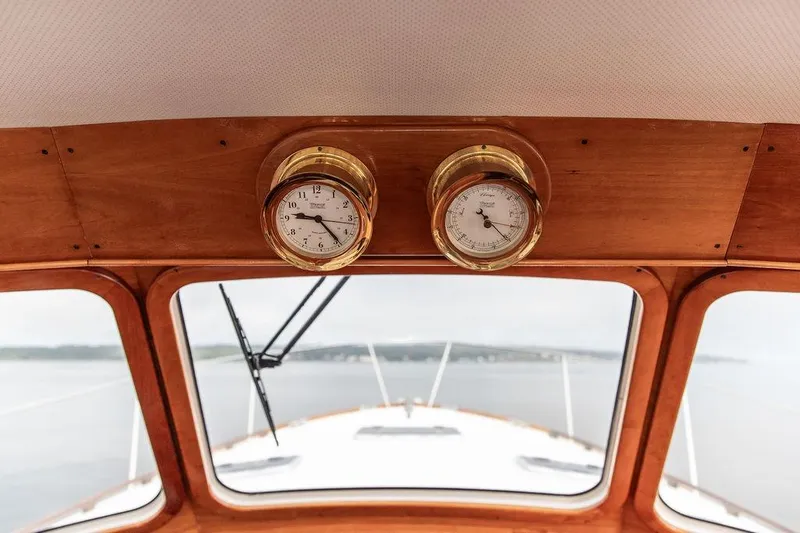 Slide: The Image of Interior view of 2002 Hinckley Talaria 44 yacht with nautical instruments. - 22