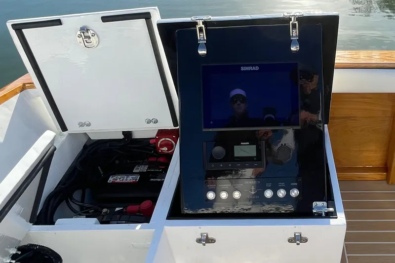 Slide: The Image of Control panel of 2025 DORRIEN YACHTS 160T 1/1 with navigation and battery system. - 21