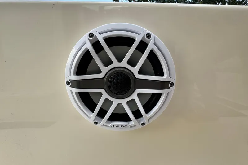 Slide: The Image of White JL Audio speaker on 2020 Scout 251 XSS boat. - 41